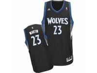 Men Adidas Minnesota Timberwolves #23 Kevin Martin Swingman Black Alternate NBA Jersey