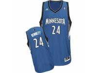 Men Adidas Minnesota Timberwolves #24 Anthony Bennett Swingman Slate Blue Road NBA Jersey