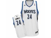 Men Adidas Minnesota Timberwolves #24 Anthony Bennett Swingman White Home NBA Jersey