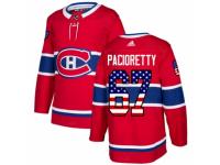 Men Adidas Montreal Canadiens #67 Max Pacioretty Red USA Flag Fashion NHL Jersey