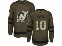 Men Adidas New Jersey Devils #10 Jimmy Hayes Green Salute to Service NHL Jersey