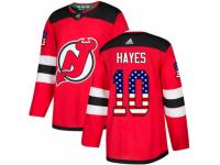 Men Adidas New Jersey Devils #10 Jimmy Hayes Red USA Flag Fashion NHL Jersey