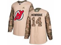 Men Adidas New Jersey Devils #14 Adam Henrique Camo Veterans Day Practice NHL Jersey