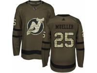 Men Adidas New Jersey Devils #25 Mirco Mueller Green Salute to Service NHL Jersey