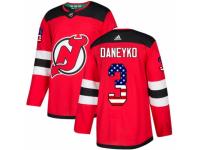 Men Adidas New Jersey Devils #3 Ken Daneyko Red USA Flag Fashion NHL Jersey