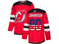 Men Adidas New Jersey Devils #90 Marcus Johansson Red USA Flag Fashion NHL Jersey