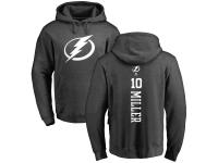 Men Adidas NHL Tampa Bay Lightning #10 J.T. Miller One Color Backer Charcoal Pullover Hoodie Adidas