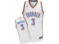 Men Adidas Oklahoma City Thunder #3 Dion Waiters Swingman White Home NBA Jersey