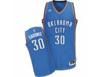 Men Adidas Oklahoma City Thunder #30 Domantas Sabonis Swingman Royal Blue Road NBA Jersey