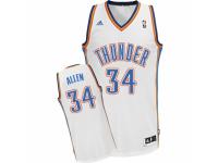 Men Adidas Oklahoma City Thunder #34 Ray Allen Swingman White Home NBA Jersey