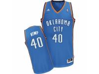 Men Adidas Oklahoma City Thunder #40 Shawn Kemp Swingman Royal Blue Road NBA Jersey
