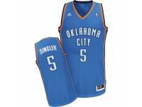 Men Adidas Oklahoma City Thunder #5 Kyle Singler Swingman Royal Blue Road NBA Jersey