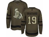 Men Adidas Ottawa Senators #19 Derick Brassard Green Salute to Service NHL Jersey