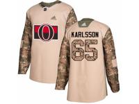 Men Adidas Ottawa Senators #65 Erik Karlsson Camo Veterans Day Practice NHL Jersey