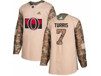 Men Adidas Ottawa Senators #7 Kyle Turris Camo Veterans Day Practice NHL Jersey