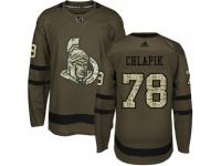 Men Adidas Ottawa Senators #78 Filip Chlapik Green Salute to Service NHL Jersey