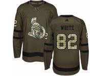 Men Adidas Ottawa Senators #82 Colin White Green Salute to Service NHL Jersey