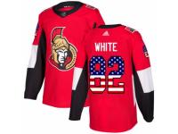 Men Adidas Ottawa Senators #82 Colin White Red USA Flag Fashion NHL Jersey