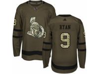 Men Adidas Ottawa Senators #9 Bobby Ryan Green Salute to Service NHL Jersey