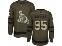 Men Adidas Ottawa Senators #95 Matt Duchene Green Salute to Service NHL Jersey