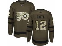 Men Adidas Philadelphia Flyers #12 Michael Raffl Green Salute to Service NHL Jersey