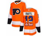 Men Adidas Philadelphia Flyers #12 Michael Raffl Orange USA Flag Fashion NHL Jersey