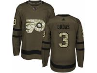 Men Adidas Philadelphia Flyers #3 Radko Gudas Green Salute to Service NHL Jersey