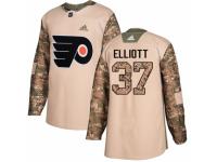 Men Adidas Philadelphia Flyers #37 Brian Elliott Camo Veterans Day Practice NHL Jersey