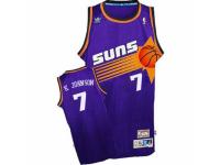 Men Adidas Phoenix Suns #7 Kevin Johnson Swingman Purple Throwback NBA Jersey