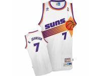 Men Adidas Phoenix Suns #7 Kevin Johnson Swingman White Throwback NBA Jersey