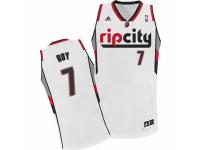 Men Adidas Portland Trail Blazers #7 Brandon Roy Swingman White Throwback NBA Jersey