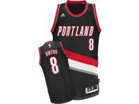 Men Adidas Portland Trail Blazers #8 Al-Farouq Aminu Swingman Black Road NBA Jersey