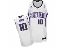 Men Adidas Sacramento Kings #10 Mike Bibby Swingman White Home NBA Jersey