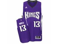 Men Adidas Sacramento Kings #13 Luc Mbah a Moute Swingman Purple Road NBA Jersey