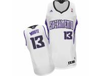 Men Adidas Sacramento Kings #13 Luc Mbah a Moute Swingman White Home NBA Jersey