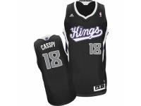Men Adidas Sacramento Kings #18 Omri Casspi Swingman Black Alternate NBA Jersey