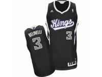 Men Adidas Sacramento Kings #3 Marco Belinelli Swingman Black Alternate NBA Jersey
