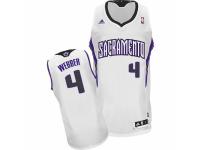 Men Adidas Sacramento Kings #4 Chris Webber Swingman White Home NBA Jersey
