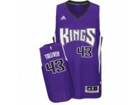 Men Adidas Sacramento Kings #43 Anthony Tolliver Swingman Purple Road NBA Jersey