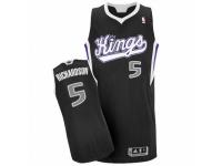 Men Adidas Sacramento Kings #5 Malachi Richardson Swingman Black Alternate NBA Jersey