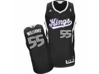 Men Adidas Sacramento Kings #55 Jason Williams Swingman Black Alternate NBA Jersey