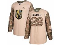 Men Adidas Vegas Golden Knights #28 William Carrier Camo Veterans Day Practice NHL Jersey