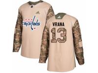 Men Adidas Washington Capitals #13 Jakub Vrana Camo Veterans Day Practice NHL Jersey