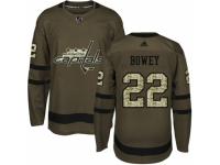 Men Adidas Washington Capitals #22 Madison Bowey Green Salute to Service NHL Jersey
