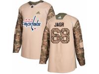 Men Adidas Washington Capitals #68 Jaromir Jagr Camo Veterans Day Practice NHL Jersey