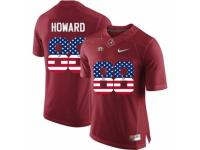 Men Alabama Crimson Tide #88 O.J Howard Red USA Flag College Limited Jersey