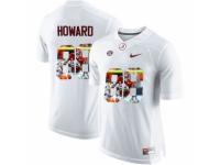 Men Alabama Crimson Tide #88 O.J. Howard White With Portrait Print College Football Jersey