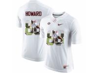 Men Alabama Crimson Tide #88 O.J. Howard White With Portrait Print College Football Jersey