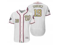 Men Anibal Sanchez Washington Nationals White 2019 Gold Program World Series Champions Flex Base Jersey