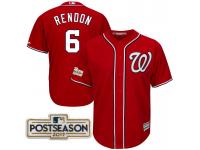 Men Anthony Rendon #6 Washington Nationals 2017 Postseason Scarlet Cool Base Jersey